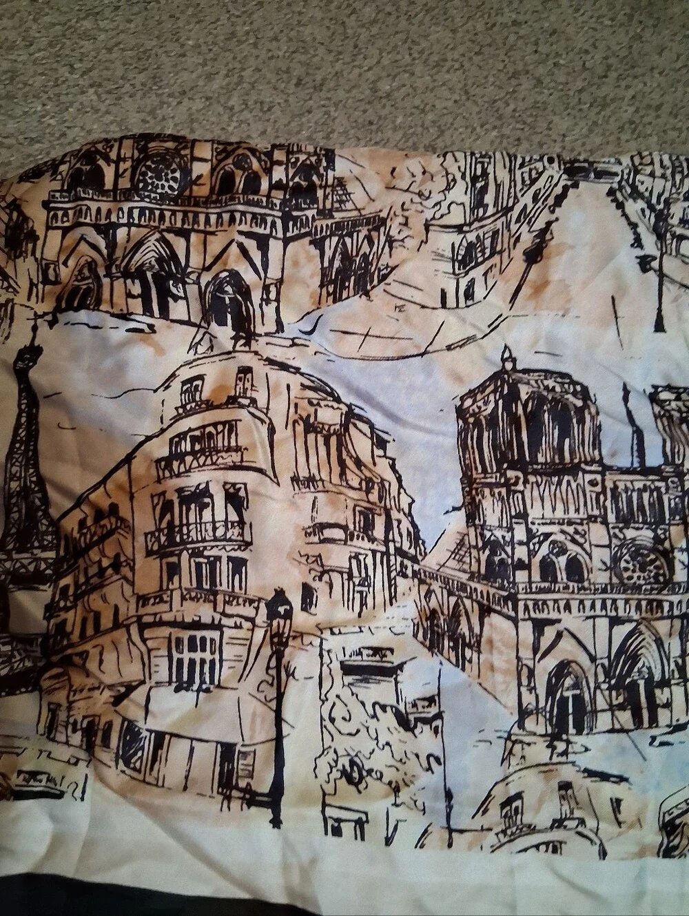 Karl Lagerfeld Paris 100% Silk Scarf, 34x34 Europe paris themed